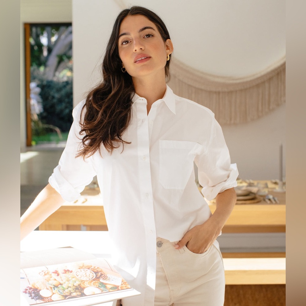 JENNI KAYNE White button up Boyfriend Shirt